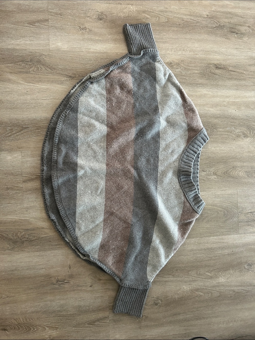 Loft Striped Sweater Poncho M